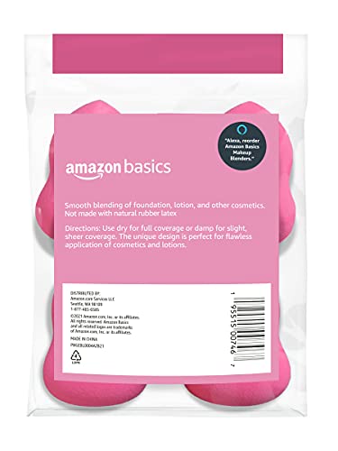 Amazon Basics Large Makeup Blender, 4-Pack (Previously Solimo)