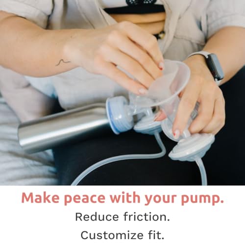 BeauGen Breast Pump Cushion – Soft Stretchy Clear Plastic Insert for Flange Comfort, Fit - Breastfeeding Essential - BPA Free, Food Safe – Fits 21mm, 22mm, 23mm, 24mm, 25mm, 26mm, 27mm, 28mm (1 Pair)