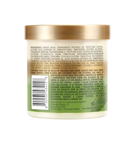 African Pride Olive Miracle Leave In Conditioner Creme (3 Pack), enriched with olive and tea tree oil to protect and condition scalp and hair, 15oz.