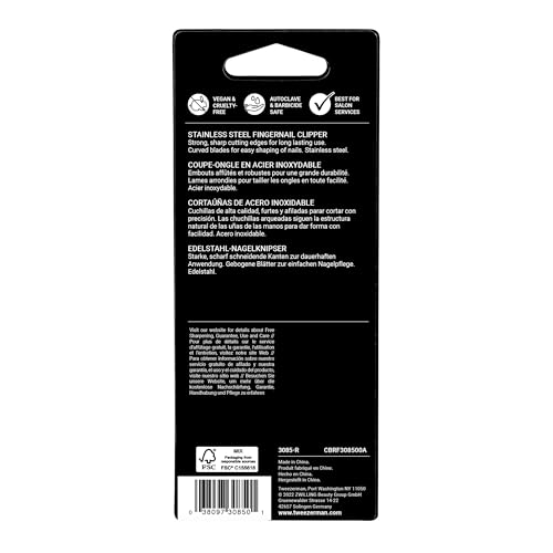 Tweezerman Fingernail Clipper for Women and Men Stainless Steel