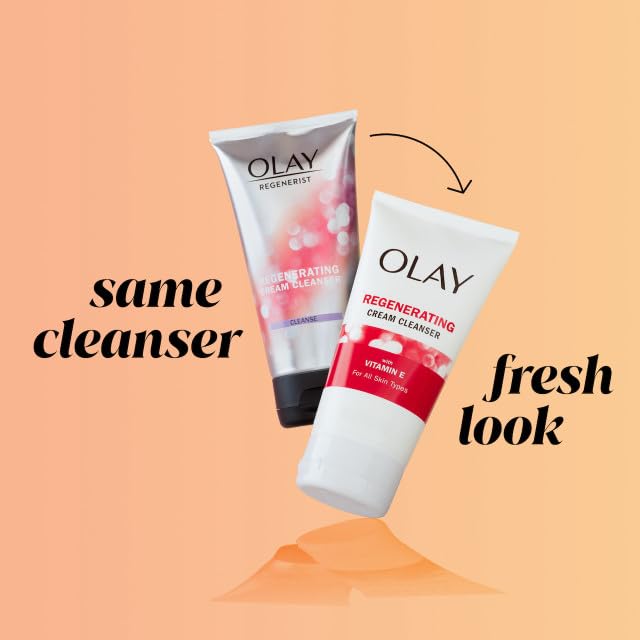 Olay Regenerist Regenerating Advanced Anti Aging Cream Facial Cleanser 5 oz (Pack of 3)
