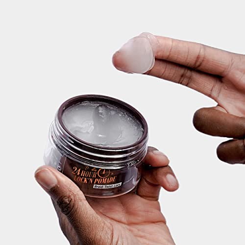 EBIN NEW YORK 24 HOUR LOCK'N POMADE Braid Formula Honey & Bee’s 2.7oz | Ideal for Braiding, Twisting, Edges | Extreme Firm Hold, High Shine | No Residue, No Flaking, Honey Scent