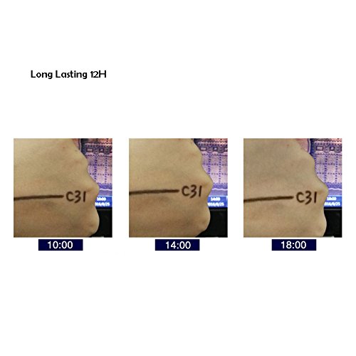 HanZan Eyebrow Pencil Longlasting Waterproof Durable Automaric Liner Eyebrow 5 Colors to Choose (1# Black)