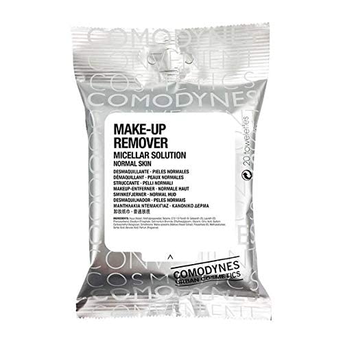 Comodynes Make Up Remover Towels for Face and Eyes, Original (All Skin Types) 20ea.