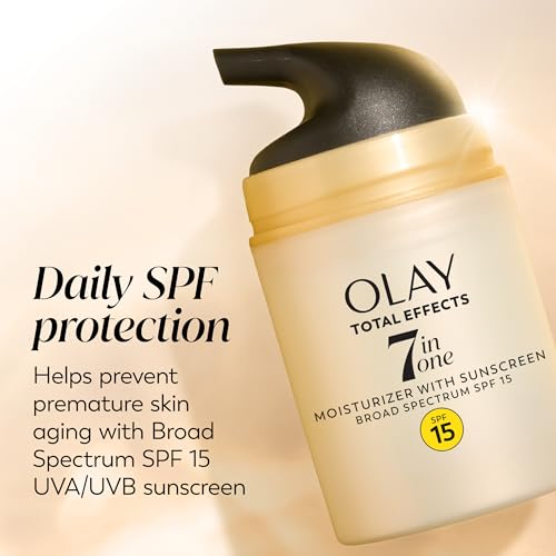 OLAY Total Effects 7-in-1 Anti-Aging Face Moisturizer with SPF 15, Fragrance-Free 1.7 oz