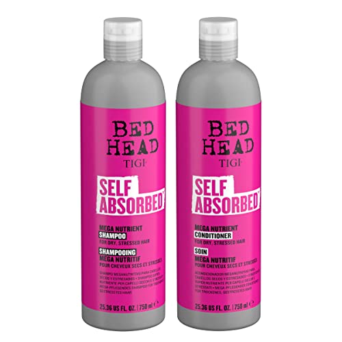 TIGI Bed Head Shampoo and Conditioner For Dry Hair Self Absorbed Nourishing Hair Care to Visibly Repair Hair and Strengthen it From Within 25.36 Fl Oz (Pack of 2)