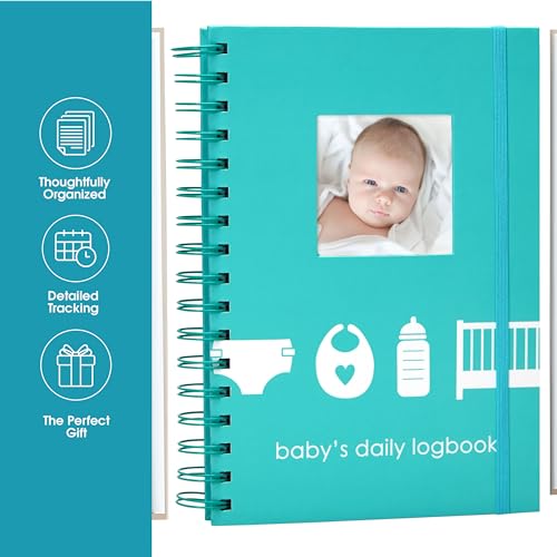 Pearhead Baby’s Daily Log Book, 50 Easy to Fill Pages to Track and Monitor Your Baby’s Schedule, Baby Care Planner for Newborns, Nursing, Sleep, Feeding, Diapers, Pumping, Gift for New Moms