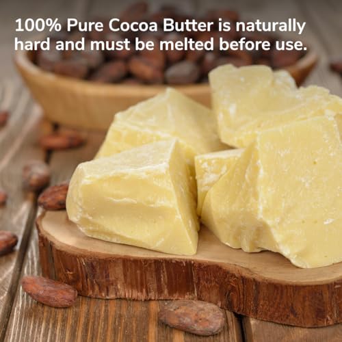 De La Cruz Cocoa Butter - 100% Pure and Natural Cocoa Butter For Dry, Rough Skin - All Natural Hydrating Moisturizer, (Jar - 1 Count, 4 Ounce)