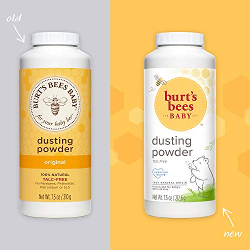 Burt's Bees Baby Powder, Hypoallergenic Dusting Powder, Non-Irritating, Calming Skin Care, All Natural, Talc Free,7.5 Ounce (Pack of 3)