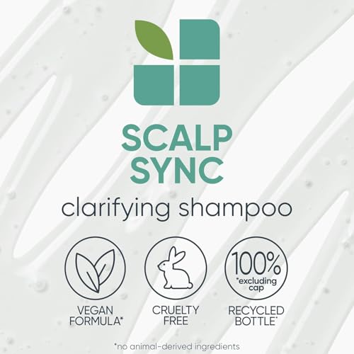 Biolage Scalp Sync Clarifying Shampoo - Residue & Buildup Remover, For Oily Scalp, Fermented Tea & Glycolic Acid, Vegan & Paraben-Free, 13.5 Fl Oz, Packaging May Vary