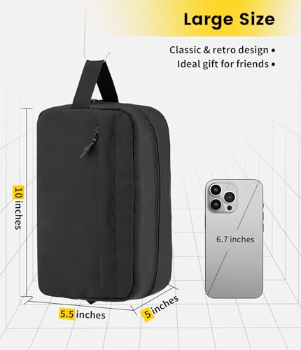 Vorspack Travel Toiletry Bag for Men - Large Toiletries Bag Water Resistant Hanging Dopp Kit Travel Bag for Toiletries Accessories
