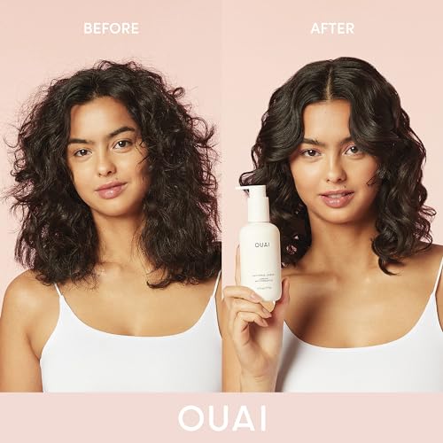 OUAI Anti Frizz Cream - Moisturizing Hair Cream with Frizz Control & Heat Protection - Provides Lasting Hydration with Jackfruit & Beetroot Extract - Paraben, Phthalate & Sulfate Free (6 oz)