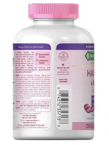 Nature's Bounty Hair, Skin and Nails, 250 Softgels (2 Pack)