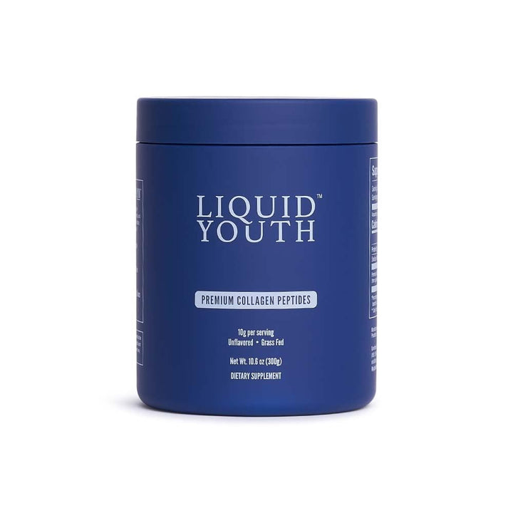 LIQUID YOUTH Collagen Peptides Powder for Women & Men - Type I & III Premium Grass-fed Bovine, Hydrolyzed Collagen, Promotes Hair Growth, Skin, Nail, Bone & Joint Health - Unflavored, 30 Servings
