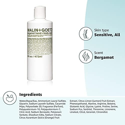 MALIN+GOETZ Bergamot Hand+Body Wash 473ml/16oz