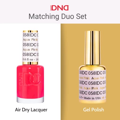 DND DC Gel Polish Set, Free Spirit Collection, UV/LED Gel Polish and Air Dry Nail Lacquer, Matching Chip-Free Polish Duo, 2537 Palm Tree, 0.5 Fl Oz
