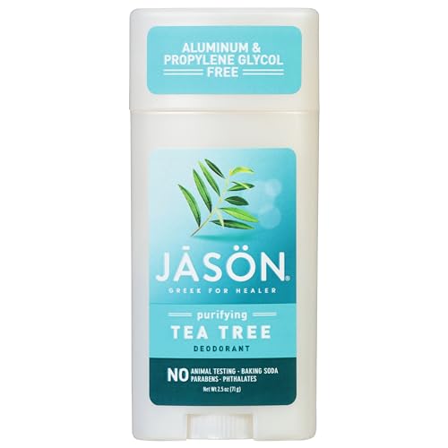 JASON Purifying Tea Tree Deodorant Stick, 2.5 Ounce Tubes (Pack of 3)