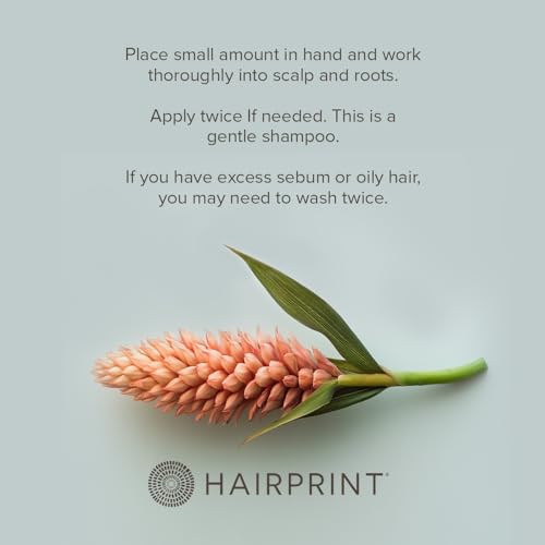Hairprint Wash & Grow Shampoo | Plant-Based Therapy for Healthier, Faster Growing Hair | Nourishes, Strengthens & Stimulates Scalp | Gentle Botanically Infused Formula | Non-Toxic (8 Fl Oz)