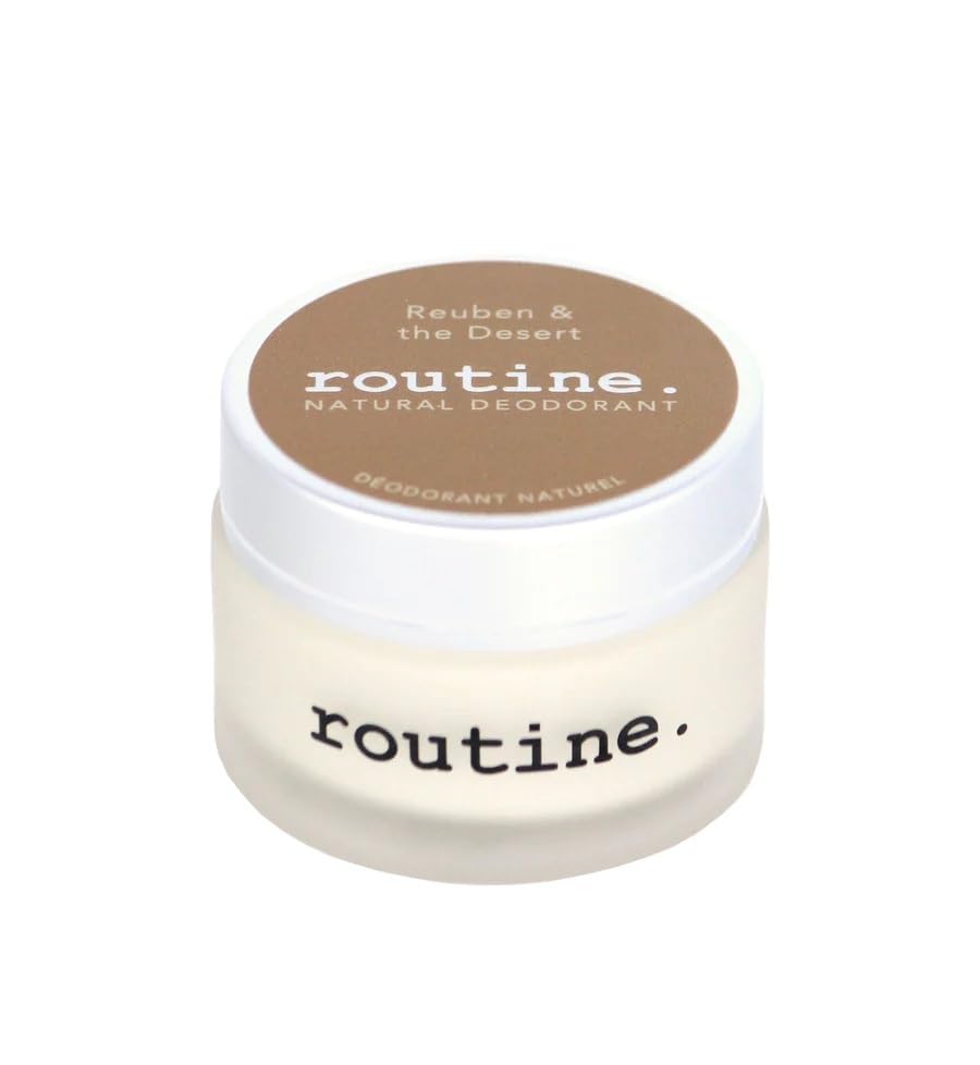 Routine Natural Deodorant Deo Jar | Reuben & The Dark & Stormy: Reduced Baking Soda, 58g | Sensitive Skin Formula | Aluminum Free Natural Deodorant for Women & Men