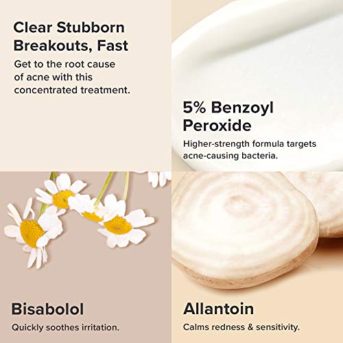 Paula's Choice CLEAR Daily Skin Clearing Treatment with Benzoyl Peroxide, Treats and Prevents Mild to Severe Acne & Breakouts, Fragrance-Free, 2.25 Fl. Oz.