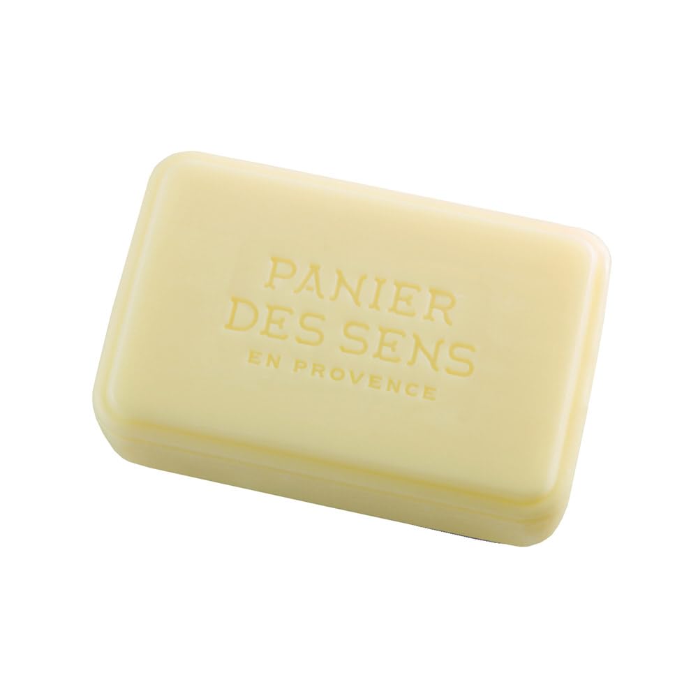Panier des Sens - Lemon Blossom Shea Butter Bar Soap 2x 7oz/200g - Leaves Skin Moisturized and Fresh - 99% Natural & Enriched with Nourishing Shea Butter - Gentle Cleansing, Lovely Scent, Long Lasting