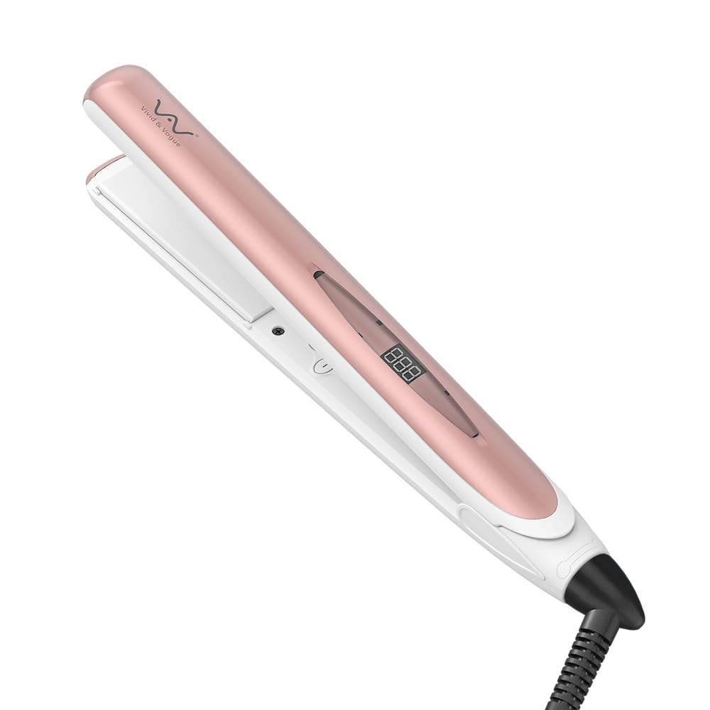 Vav Hair Straighter 1in. Floating Ceramic Plates Hair Flat Iron Constant Temp 410 F