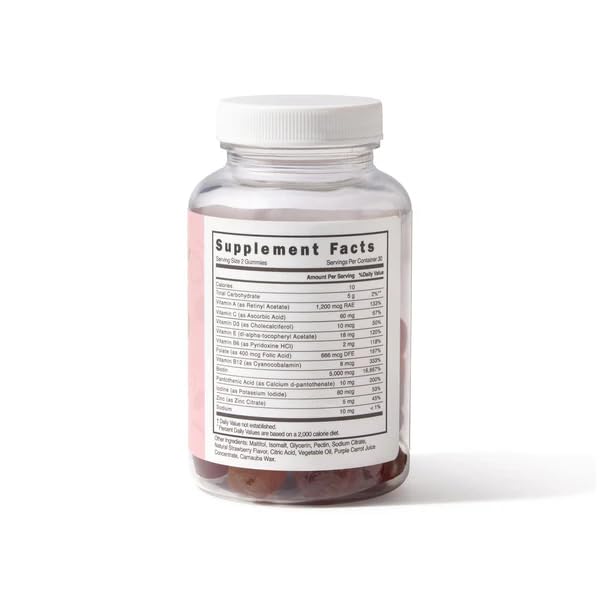 MAKE TIME Women's Mulitvitamin Gummies | Including Vitamin A, Vitamin C, Vitamin D3, Vitamin E, Vitamin B6, Folate, Vitamin B12, Folate, Biotin, Iodine, Zinc and Sodium. (30 Servings)