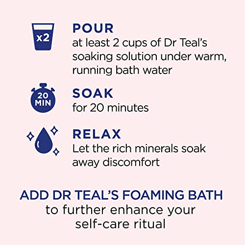 Dr Teal's Restore & Replenish Pure Epsom Salt & Essential Oils Pink Himalayan Mineral Soak 48 oz