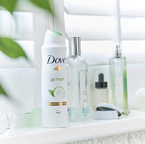 Dove Antiperspirant 48 Hours Body Spray, Go Fresh Cucumber & Green Tea Deodorant,150 ML / 5 Fl.Oz