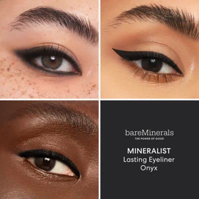 bareMinerals Mineralist Lasting Eyeliner, Mineral-Based Waterproof Eyeliner, Long-Lasting Blendable Color, Safe for Waterline, Retractable, Vegan