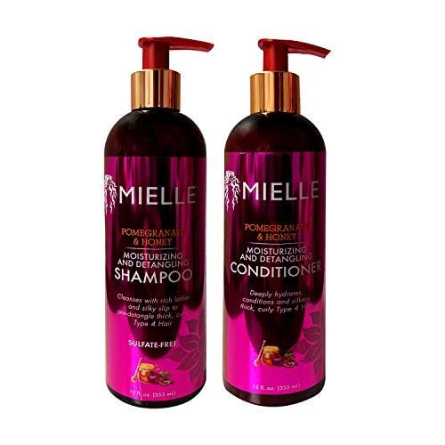Mielle Pomegranate & Honey Moisturizing/Detangling Shampoo and Conditioner SET (12 fl. oz Each)