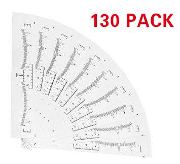 Eyebrow Ruler,130Pcs Disposable Eyebrow Ruler Sticker, Adhesive Eyebrow Microblading Ruler Guide For makeup tool