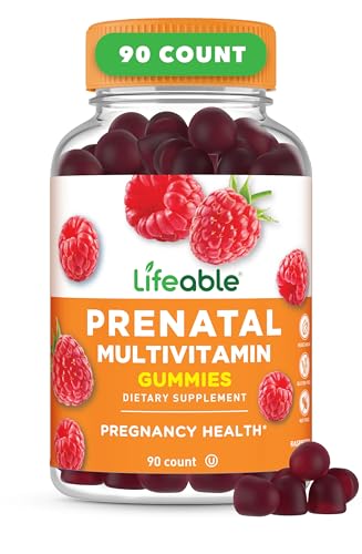 Lifeable Prenatal Multivitamin with Iron and Choline | Great Tasting prenatal Vitamins for Women | Vegetarian Non-GMO prenatal Gummies | 90 Gummies