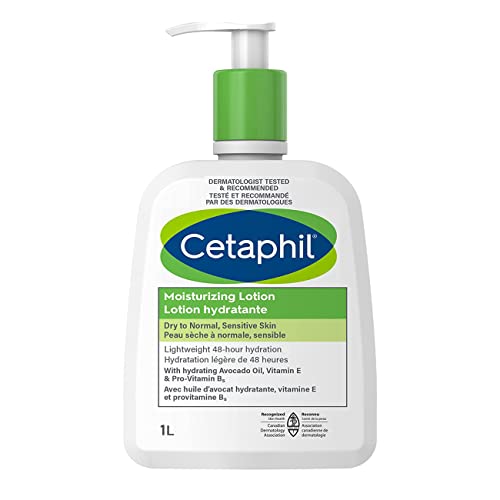 Cetaphil Moisturizing Lotion 1000 ml - 1 Litre, Dry to Normal Skin, Sensitive Skin, 33.8 Fl oz