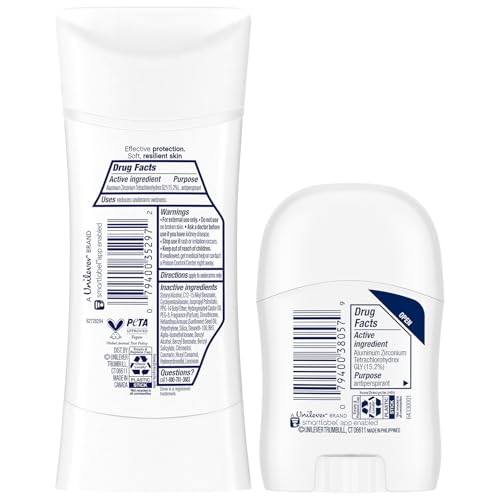 Dove Advanced Care Deodorant, Cool Essentials Bundle – Full-Size Antiperspirant Deodorant 2-Pack + Mini Deodorant (3 Piece Set)