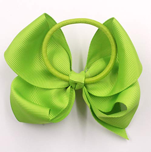 40Pcs 4.5 Inches Boutique Pops Hair Bows Elastic Hair Ties Grosgrain Ribbon Big Cheer Bow Ponytail Holder Rubber Hair Bands for Girls Toddlers Kids Teens In Pairs