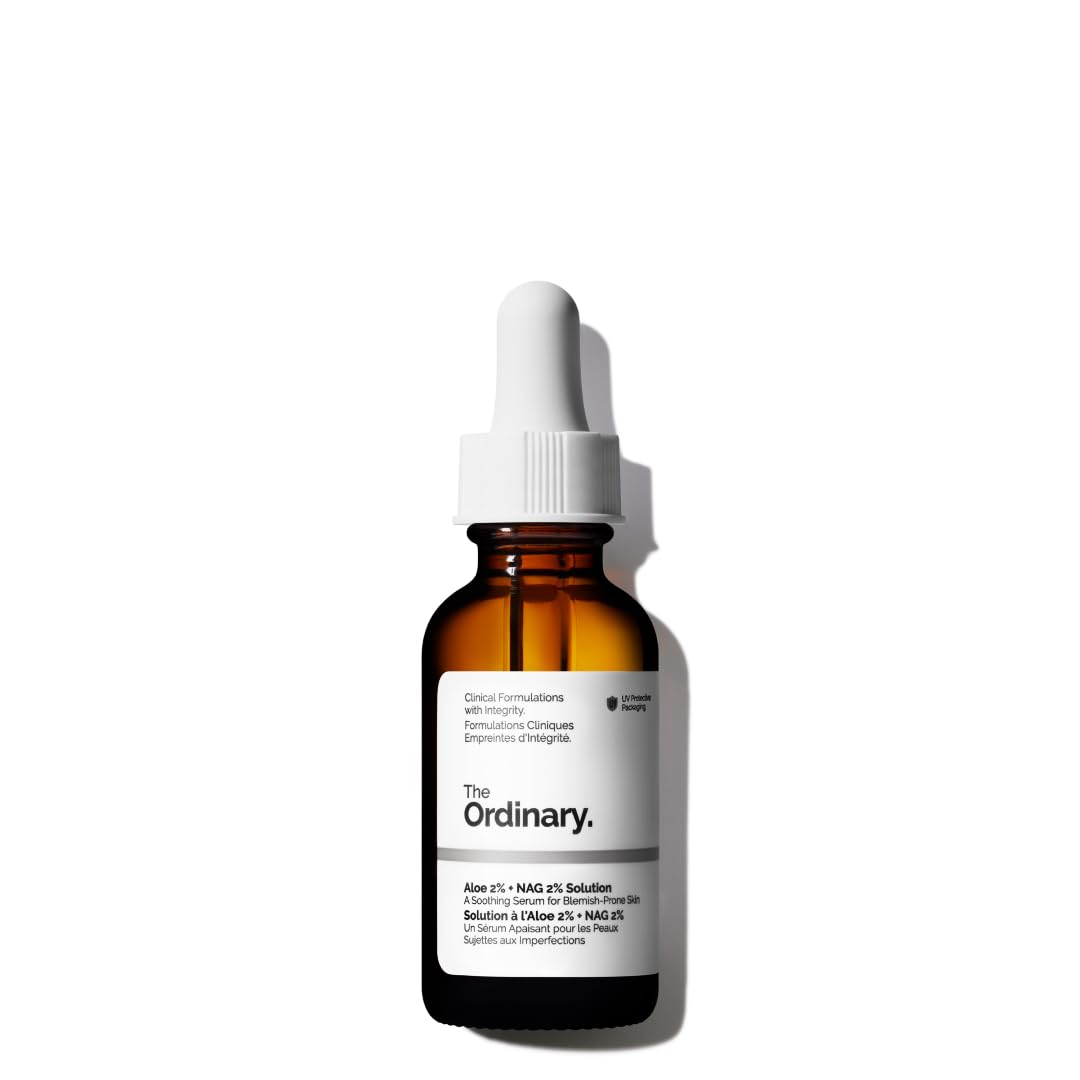 The Ordinary Aloe 2% + NAG 2% Solution, Soothes Skin and Targets Post-Acne Marks, 1 Fl Oz