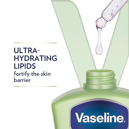 Vaseline Intensive Care Body Lotion Soothing Hydration for Dry Skin with Ultra-Hydrating Lipids + 1% Aloe Vera Extract to Refresh Dehydrated Skin 20.3 oz