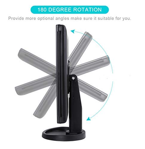 Infitrans 3 Folds Lighted Vanity Makeup Mirror,1X/2X/3X Magnification, 21 LED Light Bright Table Mirror with Touch Screen,180 Adjustable Rotation,Portable Travel Cosmetic Mirror