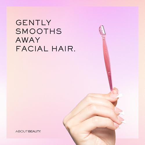 About Face Facial Razor & Eyebrow Shaper (3 Ct) - Removes Peach Fuzz on Cheeks, Chin, or Forehead & Delicately Shapes Eyebrows
