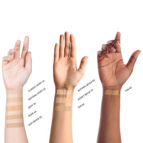 Neutrogena Mineral Sheers Compact Powder Foundation, Lightweight & Oil-Free Mineral Foundation, Fragrance-Free, Nude 40, .34 oz, 2 Pack