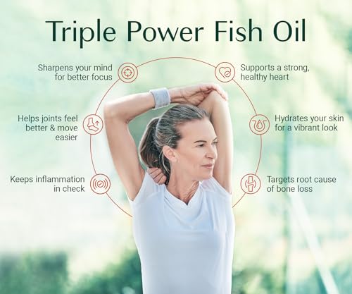 ALGAECAL Triple Power 1200mg EPA & DHA Omega-3s Fish Oil Supplement, Supporting Brain, Heart, Skin & Bones, Liquid Emulsion Mango Taste, Burp-Less, Sugar-Free