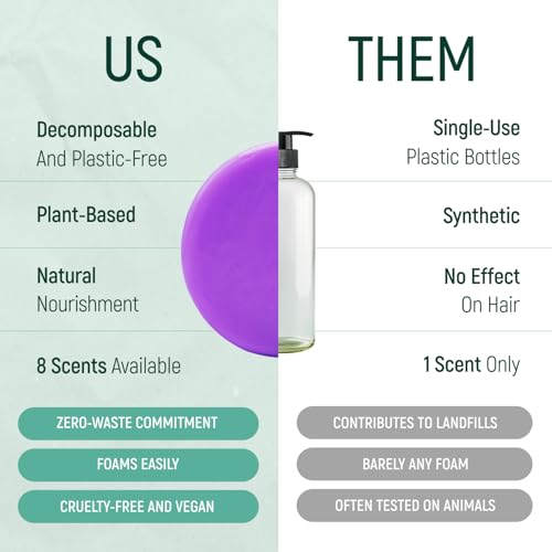 Solid Rice Protein Water Conditioner Bar Hair Soap – Conditioning Bars For Hair With All Natural Plant Based Essential Oils And Zero Waste Packaging - Use With Shampoo Bar (Lavender)