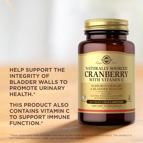 Solgar Cranberry with Vitamin C - 60 Vegetable Capsules, Pack of 3 - Supports Urinary & Bladder Health - Non-GMO, Vegan, Kosher, Gluten Free - 180 Total Servings