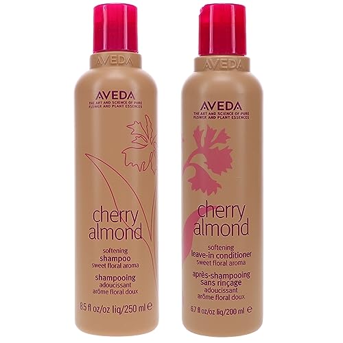 Aveda Cherry Almond Softening Shampoo 8.5 Oz & Leave in Conditioner 6.7 Oz