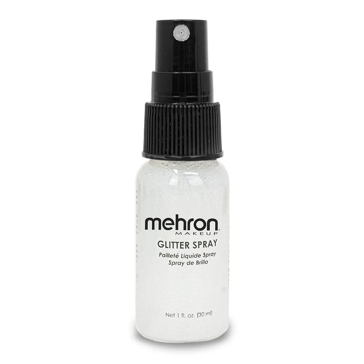 Mehron Makeup Hair and Body GlitterSpray (1 oz) (White)