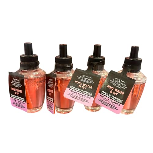 Bath & Body Works ROSE WATER & IVY Wallflowers Fragrance Refill 4-pack, 0.8 fl oz each