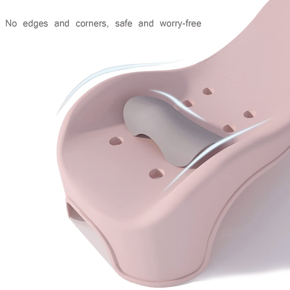 Adjustable Children's Shampoo Chair is Suitable for 3-10 Years Old Bath seat Bathtub Household Foldable Moisture-Proof Clothes Design Pink