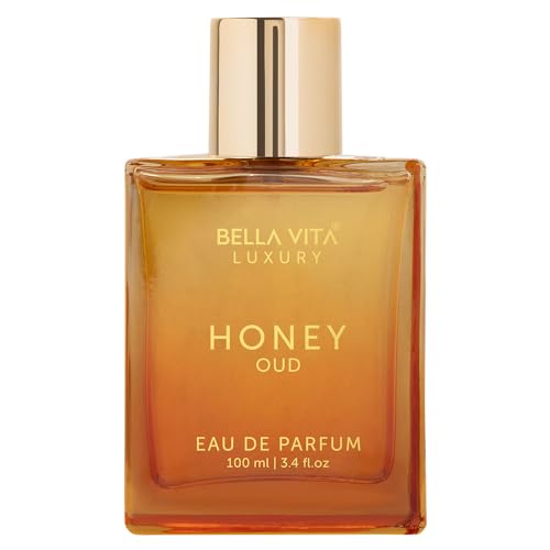 BellaVita Honey OUD Perfume for Women & Men (3.4 fl.oz) | Vanilla, Bergamot & Patchouli Perfume | Long-Lasting Arabian Unisex Perfumes for Women & Men | Floral & Spicy Vegan Cologne Honey Perfume