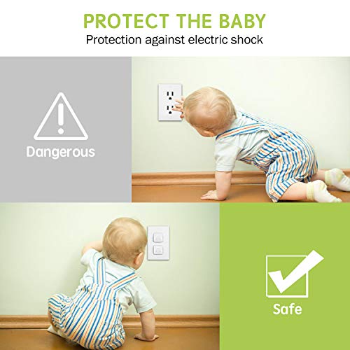 Outlet Covers Baby Proofing with Hidden Pull Handle (50 Pack) Plug Covers Prevent Electric Shock from the Source of the Outlet Plug Child Proof Outlet Covers 3-Prong Child Outlet Protectors Outlet Cap